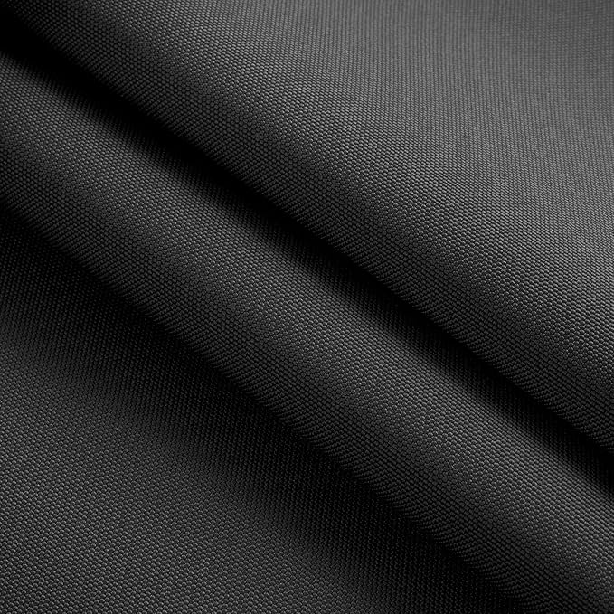 Thickened Waterproof Canvas Fabric by The Yard 1200D 58" W Outdoor Upholstery Material Heavy Duty Fabric Water Resistant Sewing Material for Chair Patio Cushion Purse Bag 1 Yard Black