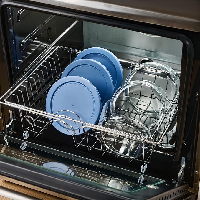 DURA LIVING 6-Piece Glass Food Storage Containers Set (3 Containers + 3 BPA-Free Lids) | 4-Cup, Leakproof | Microwave, Freezer, Oven & Dishwasher Safe | Ideal for Meal Prep & Pantry Organization