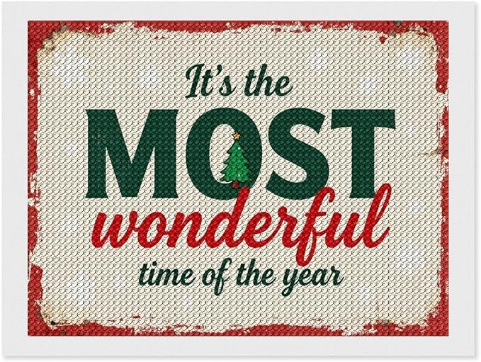 Diamond Painting Kits for Adults - Quote & Christmas Tree Humorous Most Wonderful Time of The Year Painting DIY 5D Full Drill Diamond Dots Paintings with Diamonds Gem Art And Crafts Home Decor 12"x16"