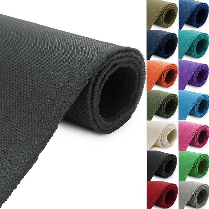 Thickened Waterproof Canvas Fabric by The Yard 1200D 58" W Outdoor Upholstery Material Heavy Duty Fabric Water Resistant Sewing Material for Chair Patio Cushion Purse Bag 3 Yard Grey