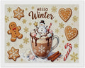 Diamond Painting Kits for Adults - Hello Winter Ice Cream & Gingerbread Snowflakes & Candles Painting DIY 5D Full Drill Diamond Dots Paintings with Diamonds Gem Art And Crafts Home Decor 16"x20"