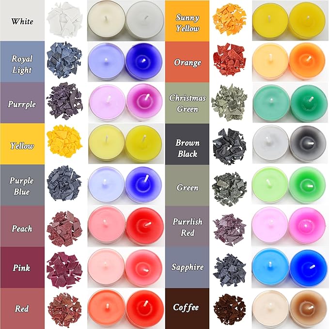 MAQIHAN Candle Dye for Soy Wax Candle Making - 16 Vibrant Colors Wax Dye for Soy Candle Making,Bulk Candle Soy Wax for Candle Making Supplies,Wax Coloring Dye for DIY Candle,Safe and Natural