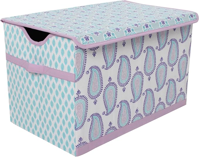 Bacati -Toy Chest Paisley Isabella Purple/Lilac/Aqua Girls