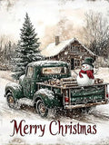 APTDYIGL 5D Christmas Diamond Painting Kits for Adults Beginner,DIY Snowman Truck Diamond Art Kits for Adults,Round Full Drill Diamond Dots with Gem Art Kits,Home Wall Decor 13.7X13.7inch