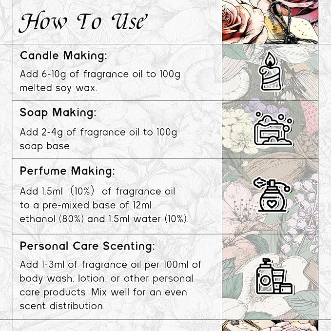 HIQILI Chocolate Fragrance Oil for DIY Candle, Soap & Bath Salts Making, Long Lasting Scents for Home Essential Oil Diffuser - 1 Fl Oz