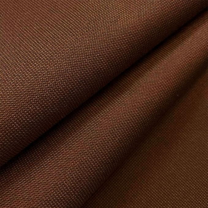 Foreate Waterproof Canvas Fabric by The Yard 600D Upholstery Fabric for Chairs 58" Wide Indoor Outdoor Water Resistant Canvas Polyester Material Sewing DIY Cloth, 1 Yard Brown