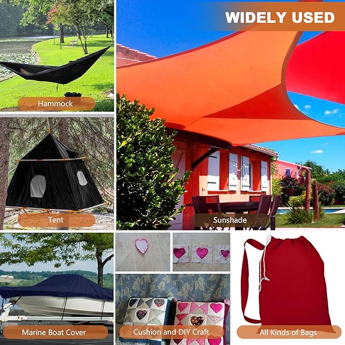 1200D Thicken Waterproof Canvas Fabric by The Yard 58" W Water-Resistant Polyester Fabric Heavy Duty Outdoor Upholstery Material for Chair Patio Cushion Furniture Cover Sewing DIY, 3 Yards Orange