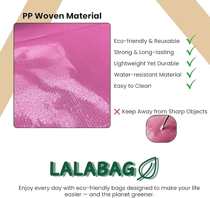 6-Pack Extra Large Heavy Duty Moving Bags with Zippers & Reinforced Handles - Pink Clothes Storage Bags, Oversized Packing Totes for Moving & Organizing