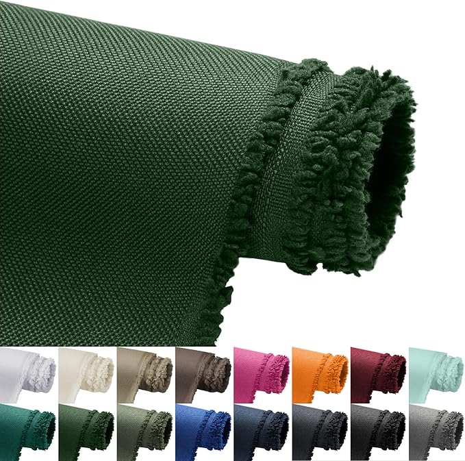 Waterproof Marine Canvas Fabric by The Yard 58" W 600D PVC Backing Water-Resistant Polyester Fabric Upholstery Material for Outdoor Indoor Marine Awning Tent Boat Furniture Cover DIY, 10 Yards Green