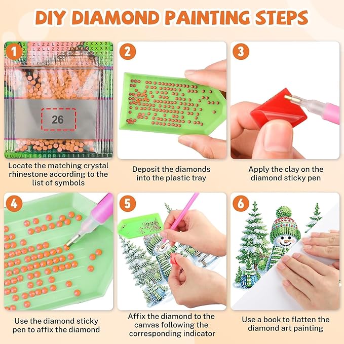 Masendp Christmas Diamond Art Painting Pendant DIY Green Cap and Scarf Snowman 5D Special Shape Crystal Diamond Mosaic Making Process, Christmas Ornaments Window Decoration Gifts