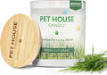 Pet House Candles, 9 oz Fresh Cut Grass Scented Candle, Clean Burning, Long Lasting Plant-Based Pet Friendly Candle, 60 Hour Burn Time