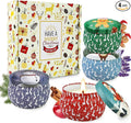 Christmas Candles, 4 Pack Scented Candles, Christmas Gifts for Women, Soy Candles Set, 120H Burning Time, Aromatherapy Candle for Meditation, Yoga, Relaxation, Bath, SPA, Ideal Gifts for Women
