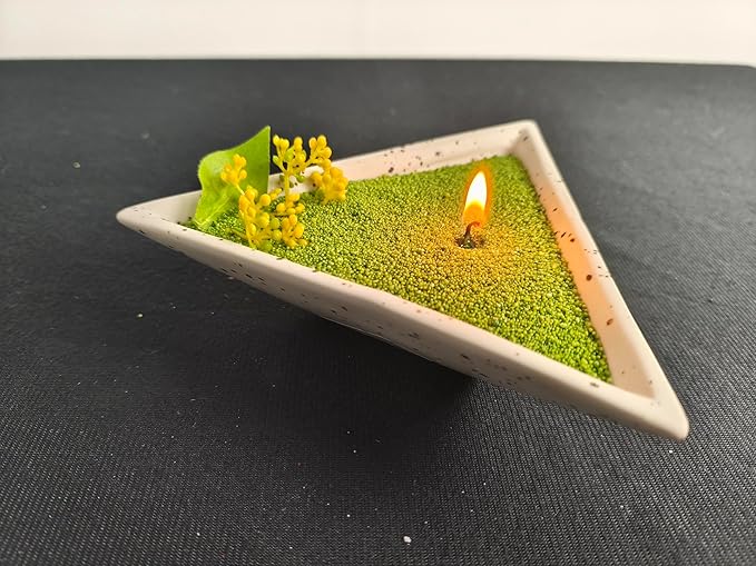 DRMAISON Pearled Candle Wax Sand DIY Kit - 35.3 oz, Mung Bean Green, Non-Toxic&Smoke-Free, Refillable with 60 Wicks, Long-Lasting Flame, Highly Customizable for Wedding, Party&Holiday Decor