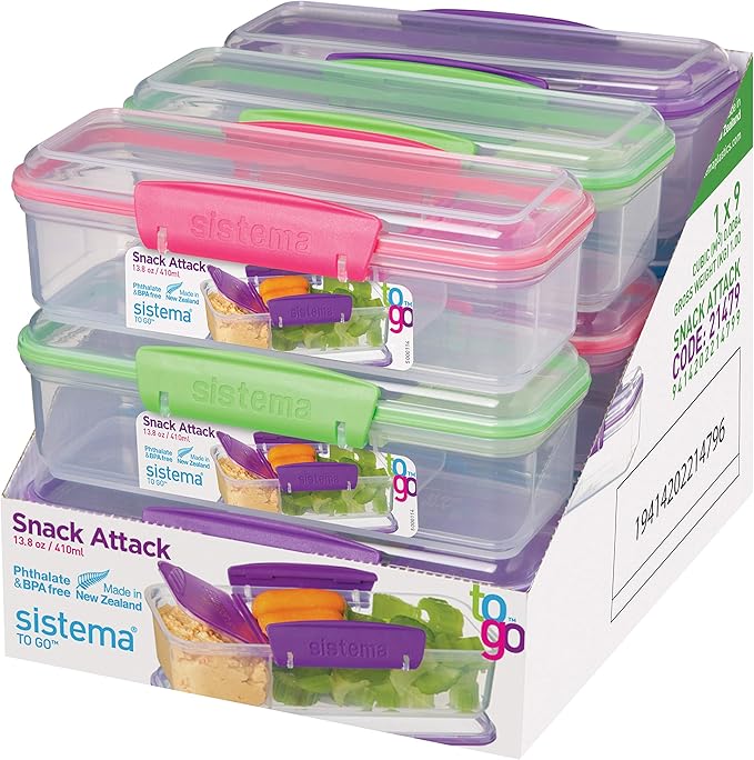 Sistema Snack Attack To Go Snack and Dip Container, 13.6 oz