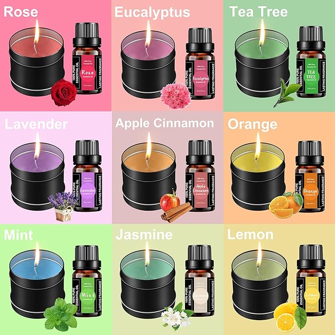 Haccah Candle Making Kit with Wax Melter, DIY Arts&Crafts Gift for Adults,Beginners,Candle Making Supplies,Including Electronic Stove,Rich Scents,Wicks,Melting Pot,Dyes,Candle tins
