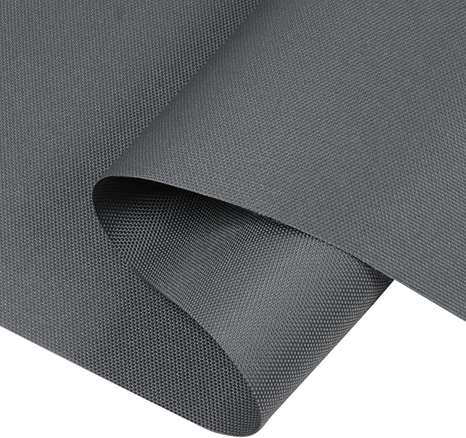 Soft Waterproof Canvas Fabric PU Backing, 600 Denier Ripstop UV Protection 48 x 60 Inch Canvas Cordura Fabric for Outdoor/Indoor, DIY Crafts, Bags, Awning, Marine, Furniture Cover(Gray)