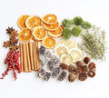 DIY Natural Dried Flower Kit - Bulk Dried Plants, Pine Cones, Scented Lemon Slices, Cinnamon Sticks Wood Roses & Mini Pinecones for Home Décor, Christmas Decoration (Orange - A)