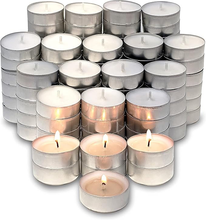 Hyoola Tea Lights Candles - 200 Bulk Candles Pack - Tea Lights - European Made Tealight Candles