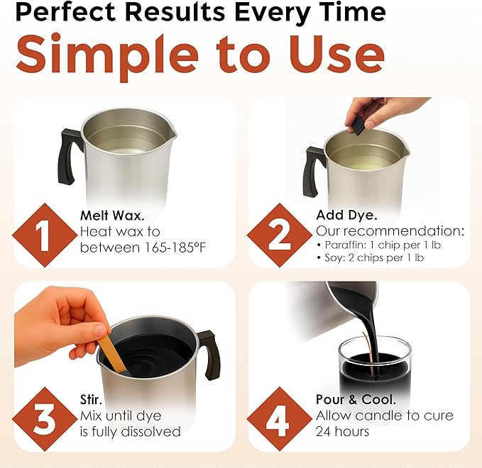 Maple Candle Dye - Made in The USA - Premium Colorants - Highly Concentrated - Popular Colors for Paraffin or Soy Wax - Great for Professionals or Hobbyist - 10 Dye Chips