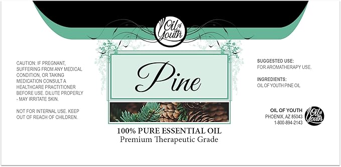 Oil of Youth - Pine Essential Oil (16oz Bulk) Pure Essential Oil for Cleaning, Aromatherapy, Diffuse - Pure Pine Oil - Aromatherapy Oil