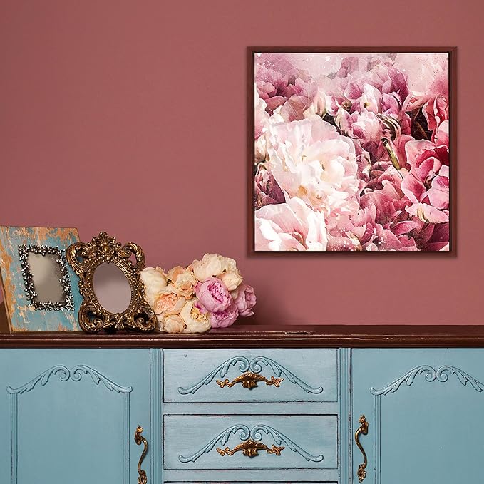 Pixy Canvas Floater Frame 33x33 for 3/4 (0.75) inch Deep Canvas Paintings/Canvas Prints/Wood Canvas Panels/Wall Art/Wall Decor/Home Decor/Artwork (Red Cherry, 33 x 33 inch, Square)