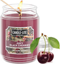 Candle-lite Scented Candles, Juicy Black Cherries, 18 oz Jar, Proudly Poured in The USA, Aromatherapy Candle, Single-Wick with 110 Hours of Burn Time, Perfect for Creating an Inviting Ambiance