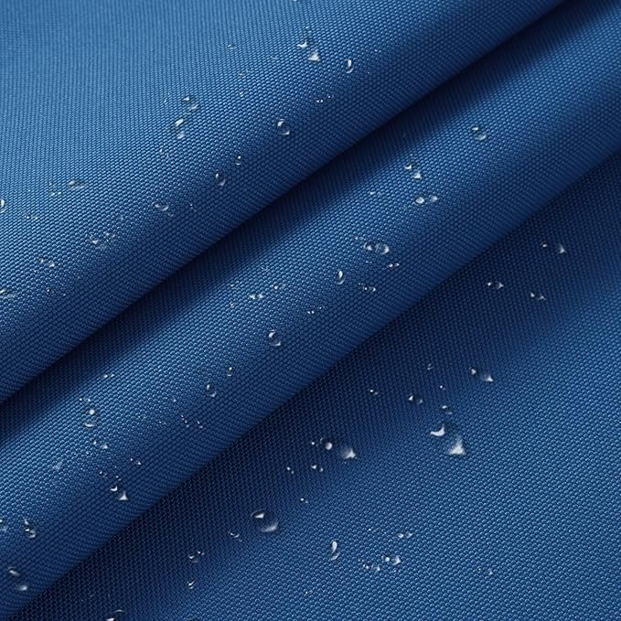 1200D Thicken Waterproof Canvas Fabric by The Yard 58" W Water-Resistant Polyester Fabric Heavy Duty Outdoor Upholstery Material for Chair Patio Cushion Furniture Cover Sewing DIY, 5 Yards Ocean Blue