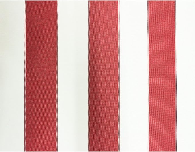 Mybecca Stripe Canvas Canvas Oxford Polyester Fabric 60" RED/White (5 Yards)