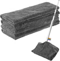 4 Pcs Extra Large Microfiber Cleaning Cloth, 30"x20" Washable Reusable Floor Cloth for Squeegee Mop House Floor Kitchen Car Window Highly Absorbent, Lint and Streak Free (Grey)