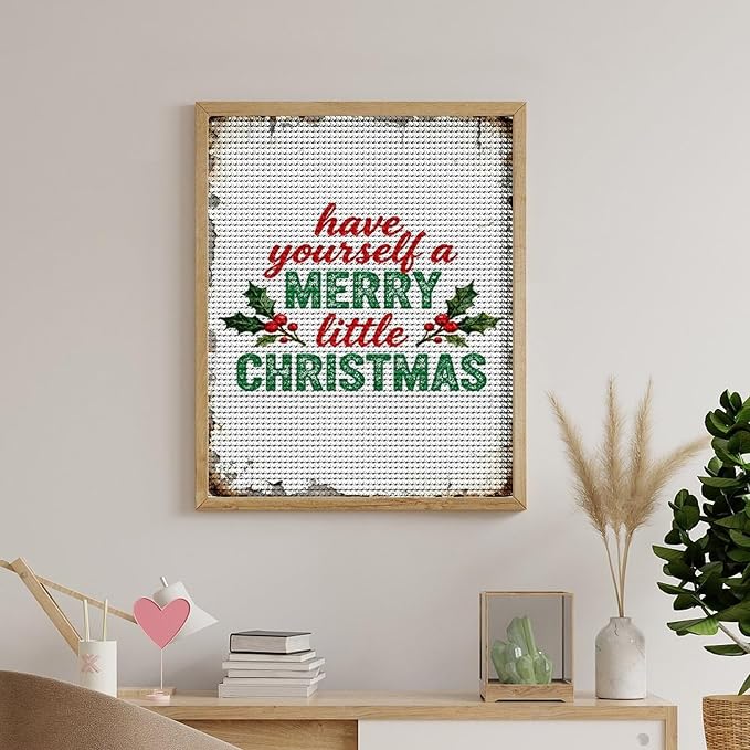 AIVKIEJK Diamond Painting Kits for Adults - Merry Christmas Santa Painting DIY 5D Full Drill Diamond Dots Paintings with Diamonds Gem Art and Crafts Home Decor 16"x20"