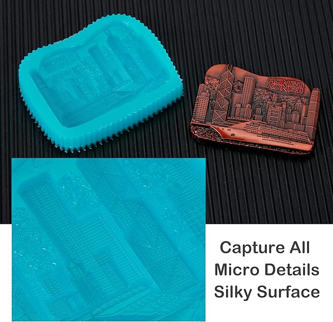 BBDINO Silicone Mold Making Kit, Super Elastic Liquid Silicone for Molds Making 3h Fast Cure 1 Gallon Kit (140.8oz) Translucent, 1A:1B Mixing Ideal for Molds Casting of Resin/Candle/Soap/Plaster