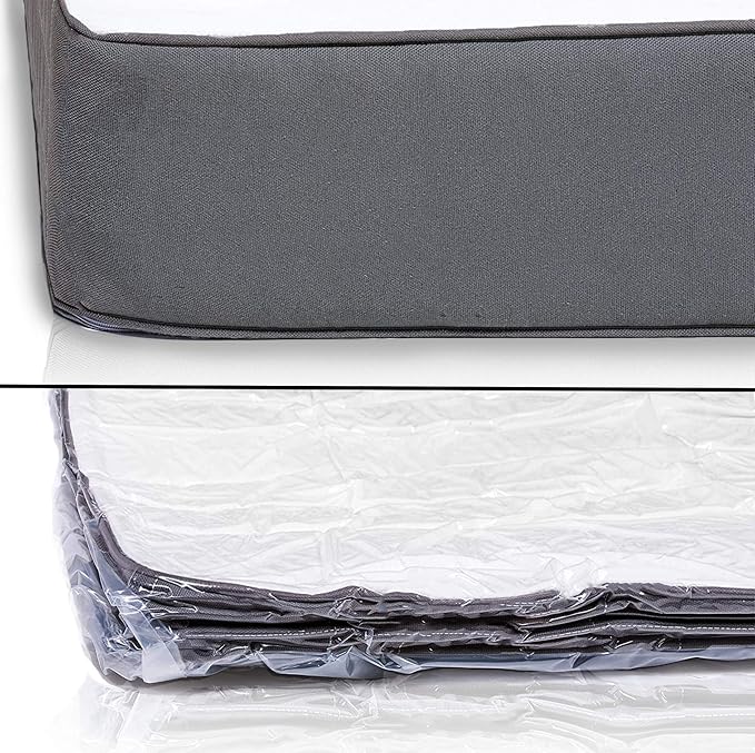 Mattress Vacuum Bag for Moving, Vacuum Seal Mattress Bag for Memory Foam or Inner Spring Mattresses, Compression and Storage for Returns, Leakproof Valve and Double Zip Seal (Full)