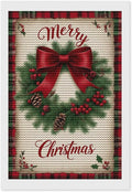 AIVKIEJK Diamond Painting Kits for Adults - Merry Christmas Red Bow & Pine Cones Painting DIY 5D Full Drill Diamond Dots Paintings with Diamonds Gem Art and Crafts Home Decor 8"x12"