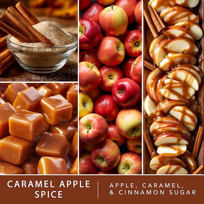 Scentsationals Wax Melts, Wax Cubes Strong Scent - Harvest Core Collection 2 Caramel Apple Spice - Long Lasting Scented for Warmer, 10oz (24-Cubes)