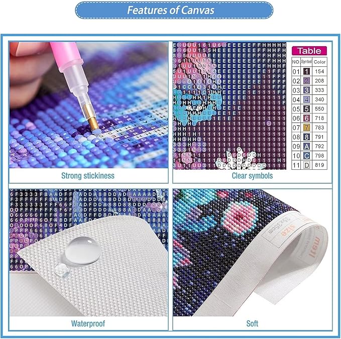 Diamond Art Kits for Adults Beginners Candle 5D Diamond Painting Kits Winter DIY Rhinestone Embroidery Large Wall Art and Crafts,Paint by Numbers kit for Adults for Home Decor 39x79in 5 Pack 0b-823