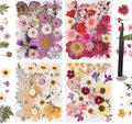 110 PCS Pressed Flowers for Resin molds Real Dried Flower Leaves for Resin Jewelry Making Dry Flowers for Scrapbooking Crafts DIY Soap Candles Making Nails Décor (Colorful-e)