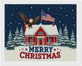 AIVKIEJK Diamond Painting Kits for Adults - American Red House, Snowflakes, Merry Christmas Painting DIY 5D Full Drill Diamond Dots Paintings with Diamonds Gem Art and Crafts Home Decor 16"x20"