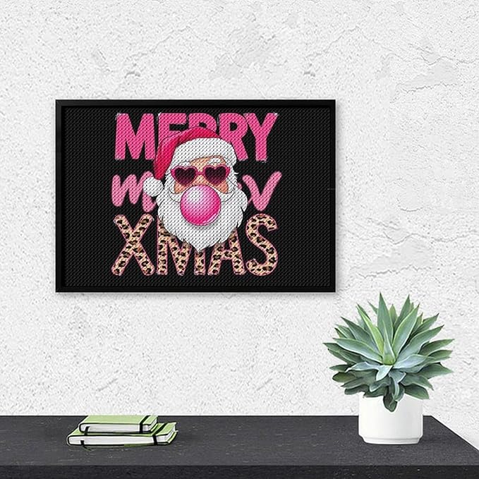 AIVKIEJK Diamond Painting Kits for Adults - Santa Christmas Painting DIY 5D Full Drill Diamond Dots Paintings with Diamonds Gem Art and Crafts Home Decor 8"x12"