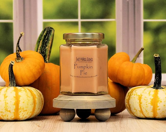 3 Pack - Pumpkin Pie Scented Blended Soy Candle | Hand Poured Fall Fragrance Candles | Made in The USA by Just Makes Scents