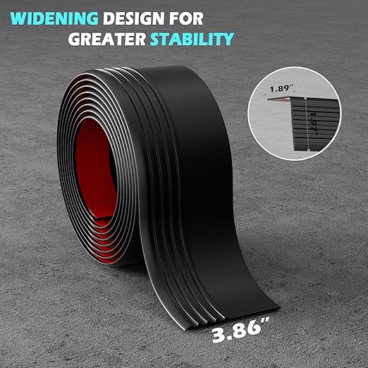 10FT Vinyl Rubber Stair Edge Nose Trim Stair Nosing Non-Slip Self Adhesive Stair Edge Protector Suitable for Indoor/Outdoor Stairs Non-Slip and Waterproof