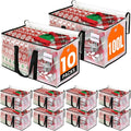 RoomHacks Clear Heavy Duty Extra Large Moving Bags, Reinforced Handle and Double Zipper, Storage Bags Alternative to Moving Box (10 Packs)