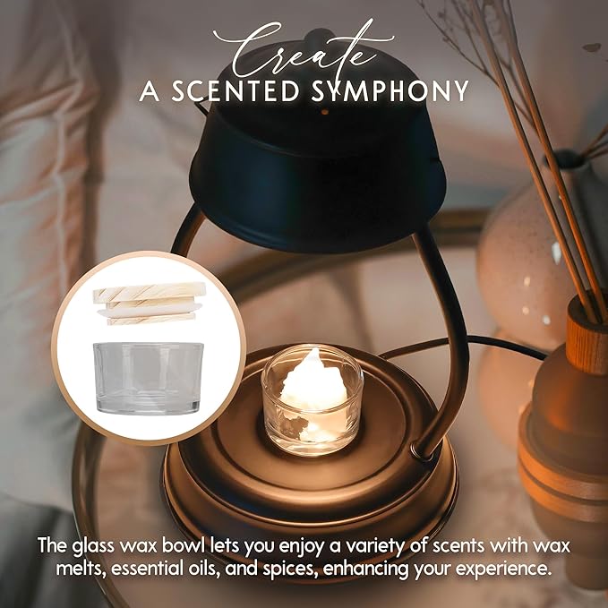 Candle Warmer Lamp Enhances Home Ambiance - Includes 2H/4H/8H Timer And 2 Bulbs - Perfect Lantern for Scented Candles, Wax Melts, Essential Oils - Dimmable Top Down Melter With No Flame, Soot Or Smoke