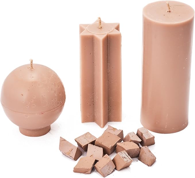 Pastel Beige Candle Dye 2oz for Soy Candle Making – Candle Shop Premium Color Dye Blocks for Soy Wax, Beeswax, Paraffin - Candle Wax Dyes