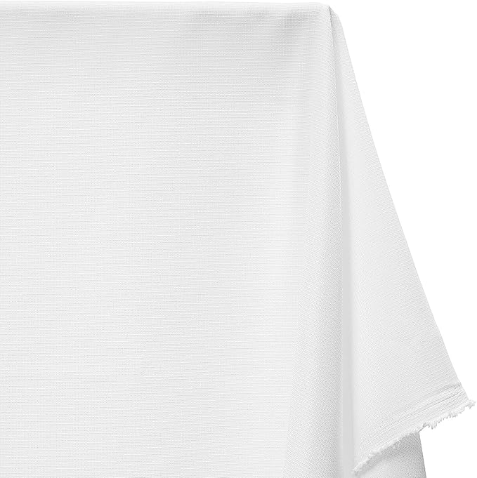 Ottertex® Polyester Ripstop Fabric (DWR) 200 Denier 6.6oz 58/60" Wide Waterproof Tent Water Repellent Dustproof Airtight Inflatable Flag Tarp Cover Excellent Fabric for Kites (White, 10 Yard)