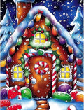 Skyboda Christmas Diamond Art Kits for Adults Beginners, Christmas Candy House Diamond Painting Kits for Adults,5D Full Drill DIY Diamond Dot Gem Art Kit Wall Home Decor Arts Craft 12x16 inch