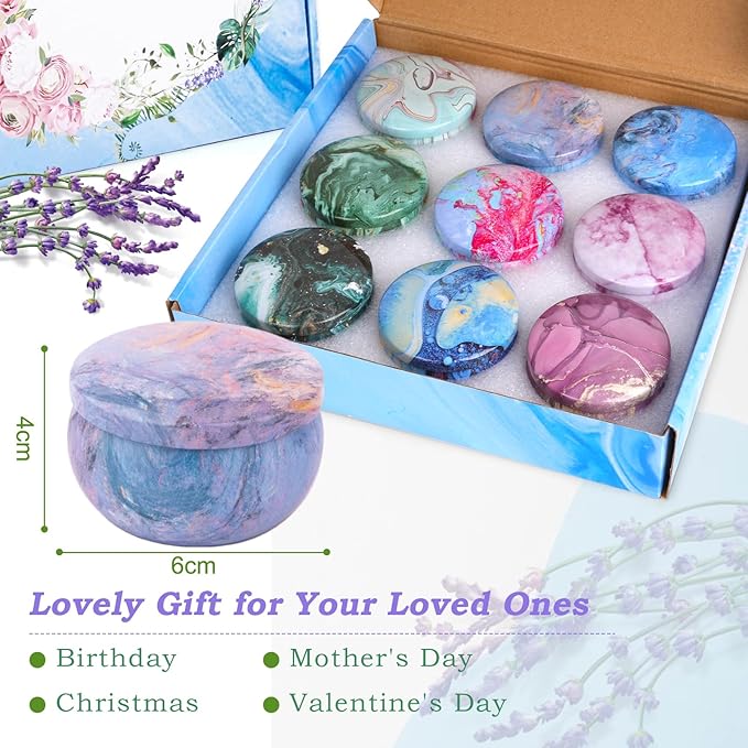 Scented Candles Gift Set, 9 Pack Candles for Home Scented Long Lasting Natural Soy Wax Aromatherapy Candle Set Birthday Gifts for Women Small Jar Candles Pack for Mother's Day Christmas Valentines Day