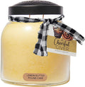 A Cheerful Giver — Lemon Butter Pound Cake - 34oz Papa Scented Candle Jar with Lid - Keepers of the Light - 155 Hours of Burn Time, Gift for Women, Yellow
