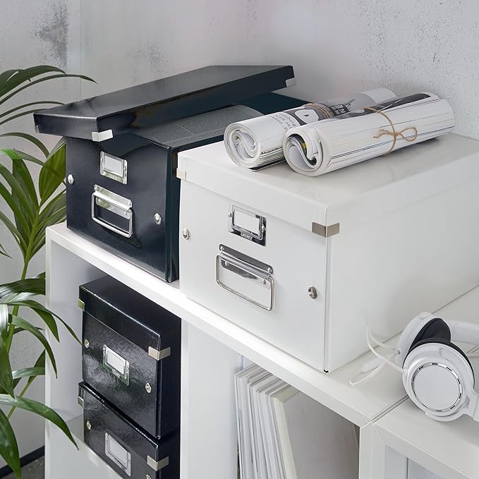 Leitz Collapsible Storage Box, Black, Click and Store Range, 60410095
