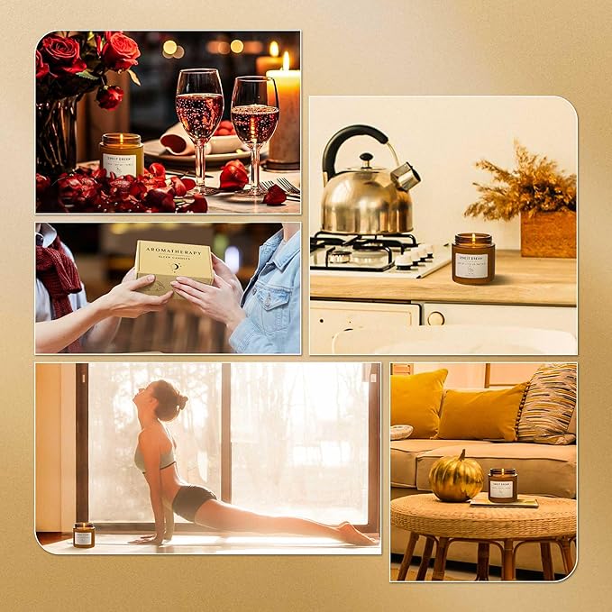 Birthday Gifts for Women, BOYUJK Sleep Candle Gifts for Women, Lavender Scented Candles Gift Set for Anxiety, Scented Candles Promotes Sleep and Relieves Stress, Relaxation Gift for Men