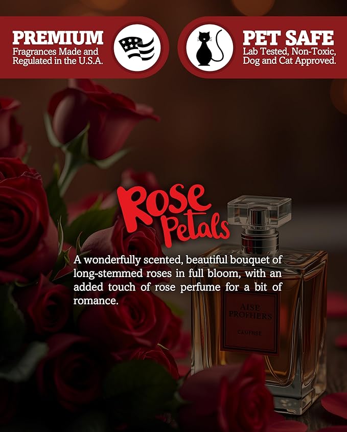 Shortie's Candle Company Rose Petals Wax Melts Multi Pack - Formula 117-2 Highly Scented 3 Oz. Bars (6 Oz. Total) - Made with Natural Oils - Flower & Floral Air Freshener Cubes Collection